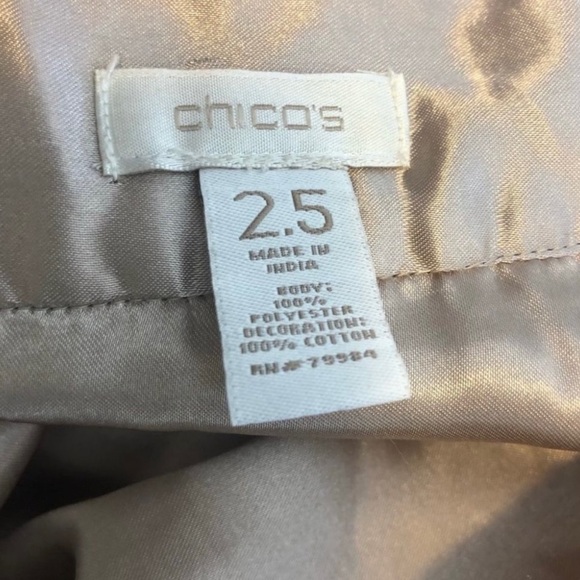 Boho vibe Chicos  poly organza embroidered A-line mid length skirt - Picture 8 of 8